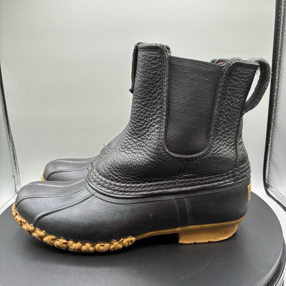 L.L. Bean Bean Boots 6.5” Chelsea Women’s 7 M Black Made In USA - Picture 3 of 8